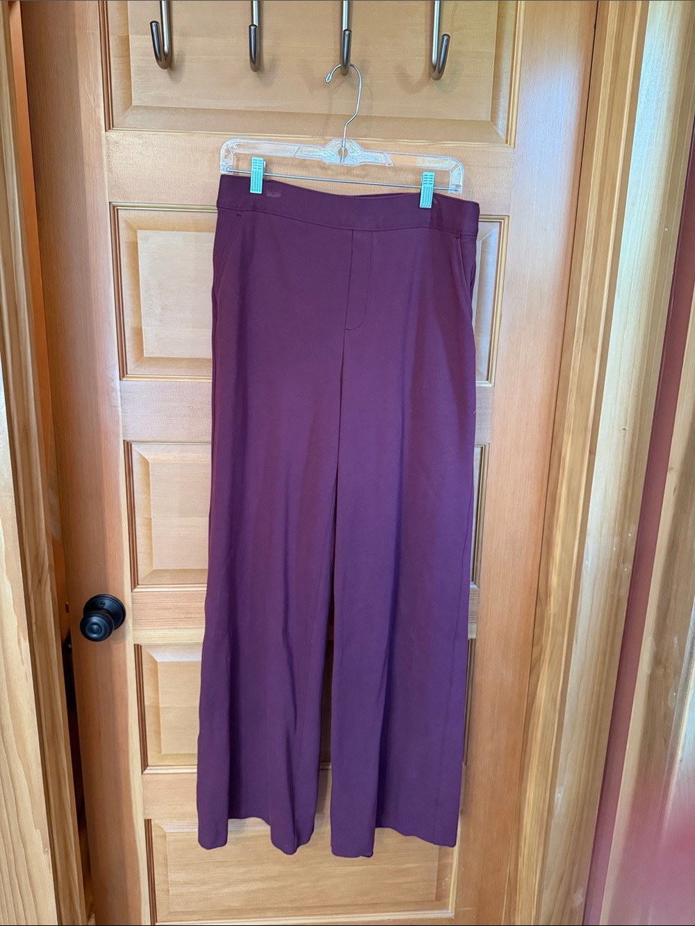 SPANX Wide-Leg Pants in Plum